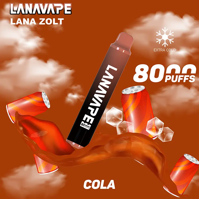 LANA ZOLT 8000 大容量拋棄式電子煙,多達 23 種風味(台灣)可樂