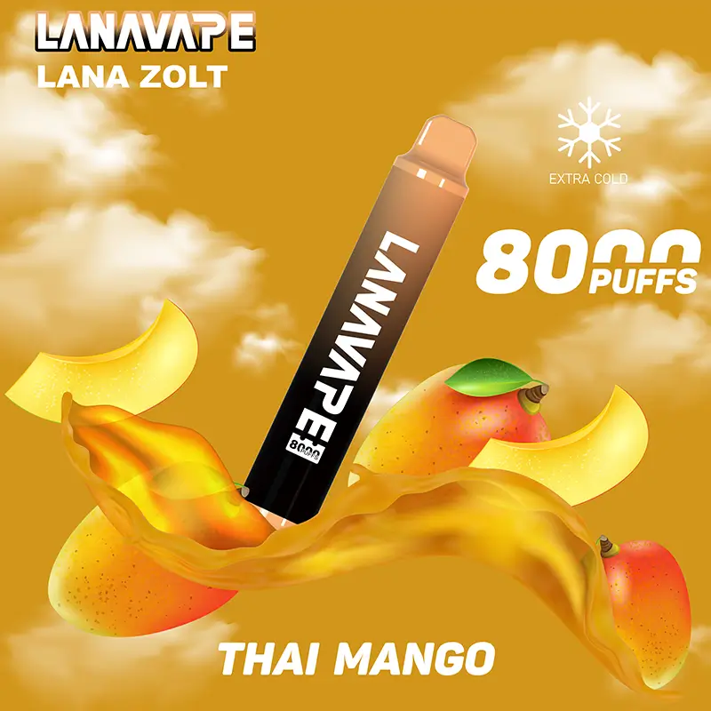 LANA ZOLT 8000 大容量拋棄式電子煙,多達 23 種風味(台灣)芒果