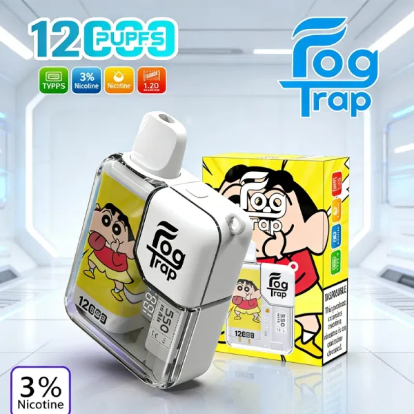 Fog Trap 12000 口拋棄式電子煙|LABUBU 蠟筆小新|台灣