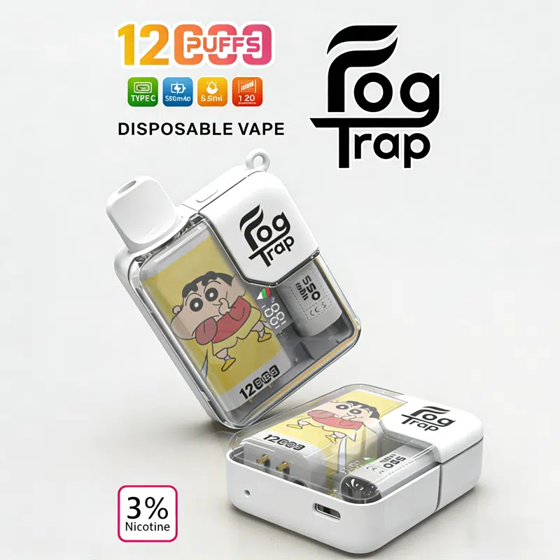 Fog Trap 12000 口拋棄式電子煙|LABUBU 蠟筆小新|台灣:圖片 2