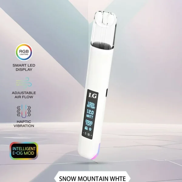 I.G 主機升級款 - 極光珍珠白,微亮面質感,外觀簡約純粹且優雅大方。